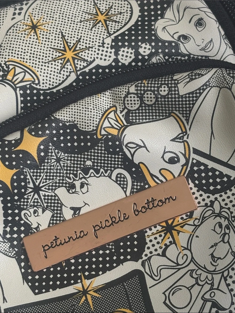 Disney Black & Cream Comic Mini Backpack with Gold Accents